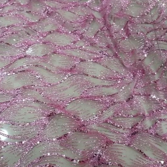 Tecido Tule com Glitter Boreal - Rosa Chiclete.
