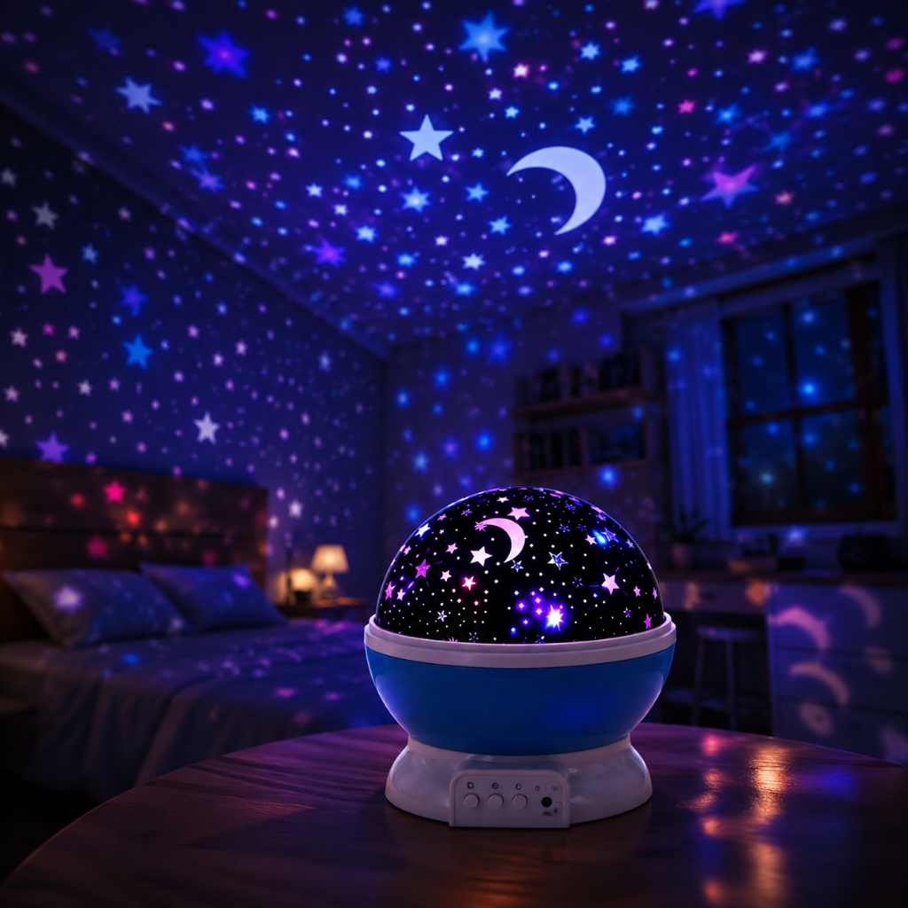 Luminária Projetora de Estrelas Galaxy B-Max | Céu Estrelado Relaxante LED 360°