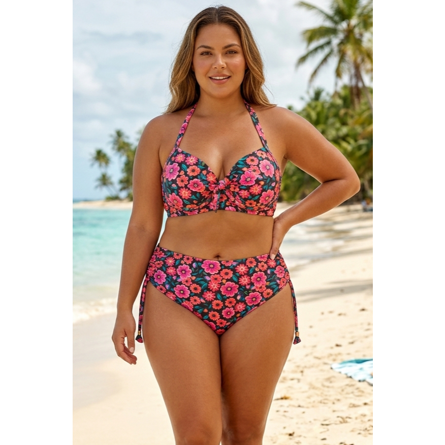 Biquíni Top Plus Size Nózinho com bojo Calcinha Sukini - Monte seu biquini praia piscina