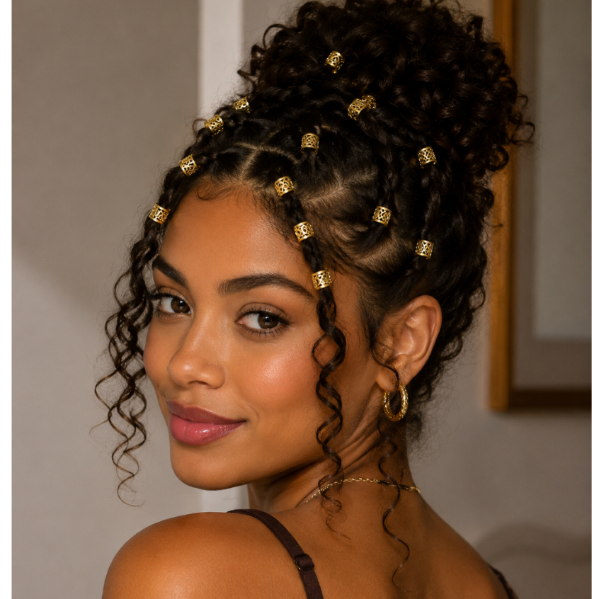 kits 20-40 De Anéis De Cabelo Para tranças box, trança nago dourado e prata