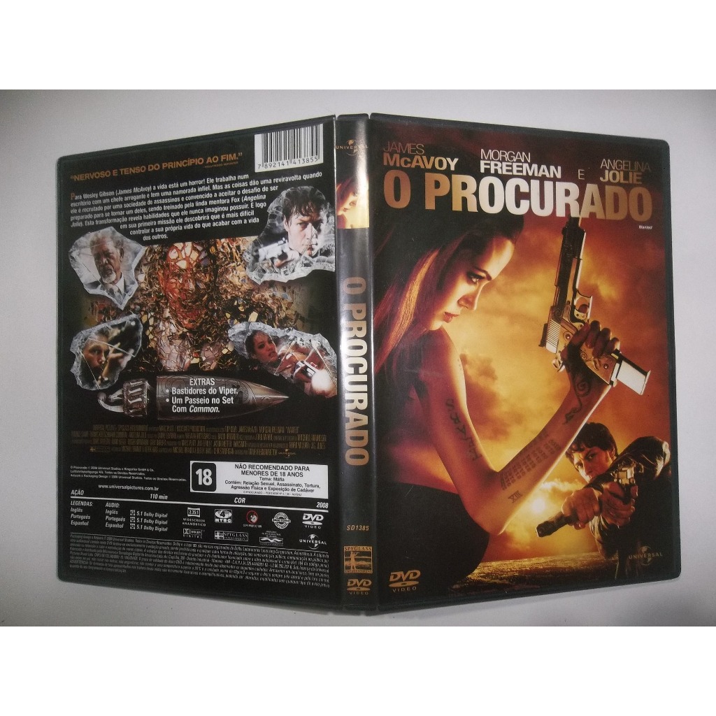 dvd o procurado angelina jolie morgan freeman