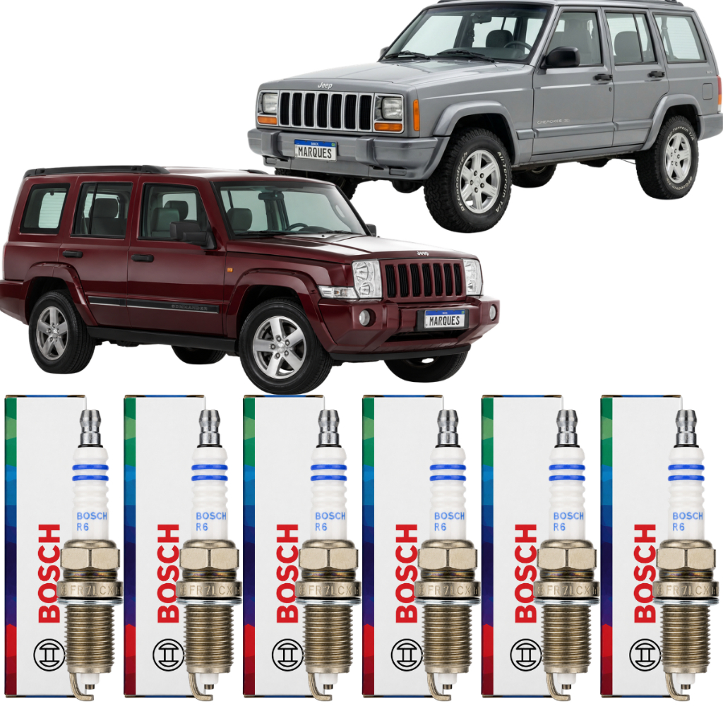 Jogo Velas Ignição Bosch Jeep Cherokee Comander Liberty 3.7
