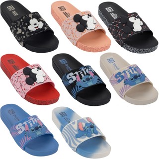 Chinelo Slide Zaxy Disney Original com NF Slide Stitch Mickey Sandália 19198 Feminino Papete