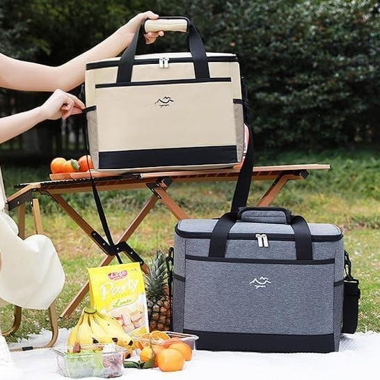 Bolsa Térmica Grande Capacidade Conserva 12h Ideal Para Piquenique, Praia e Camping