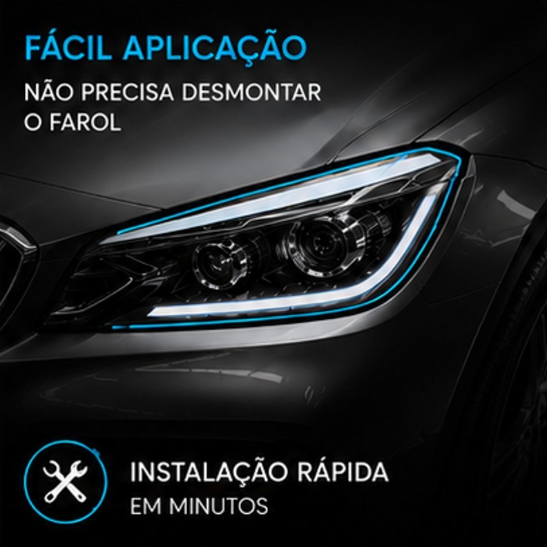 Fita De Led Dual Color Drl e seta Shocklight Farol Dianteiro 60cm · foto 2