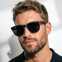 Óculos de Sol Sevilha Preto Fosco Polarizado Premium Flexível Clássico Funk uv400 Feminino Masculino