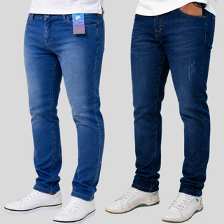 Kit 2 Calças Masculinas Jeans Com Lycra E Elastano Premium Ideal | Para O Dia A Dia - Lions Presente