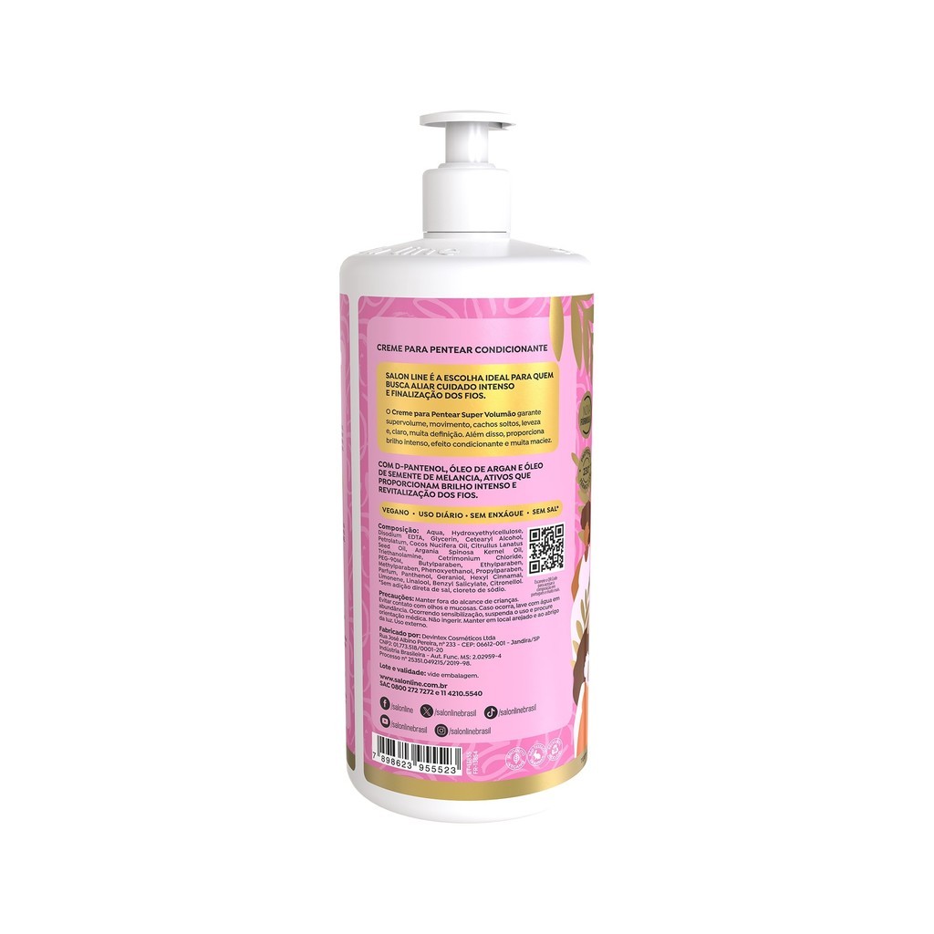 Kit Volume e Nutrição com 2 cremes para pentear litrão Salon Line · foto 2
