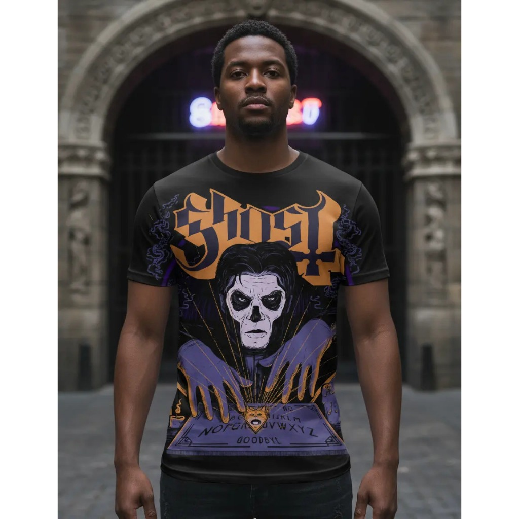 Camiseta camisa Personalizada Banda De Rock Progressivo Ghost Musica Metal