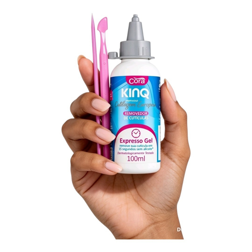 Kit Removedor De Cutícula Kinq Gel E Espátulas  PláSticas Para Manicure