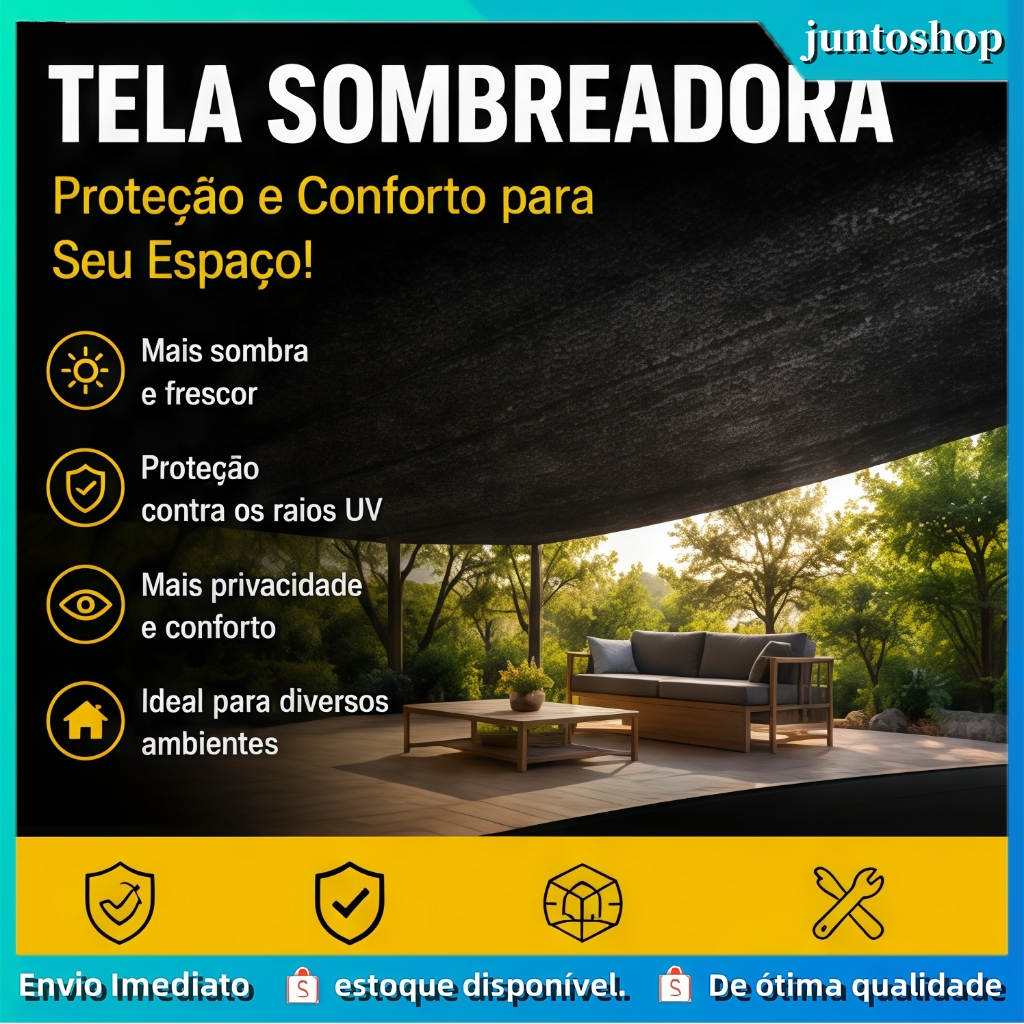 Rede sombra densa anti-UV, refresca varanda, jardim e estufa, bloqueia sol forte, vem com corda, vários tamanhos prático