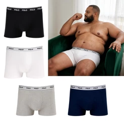 Kit 3 Cuecas Boxer Masculina Polostar Cotton Algodão Plus Size G1 ao G3