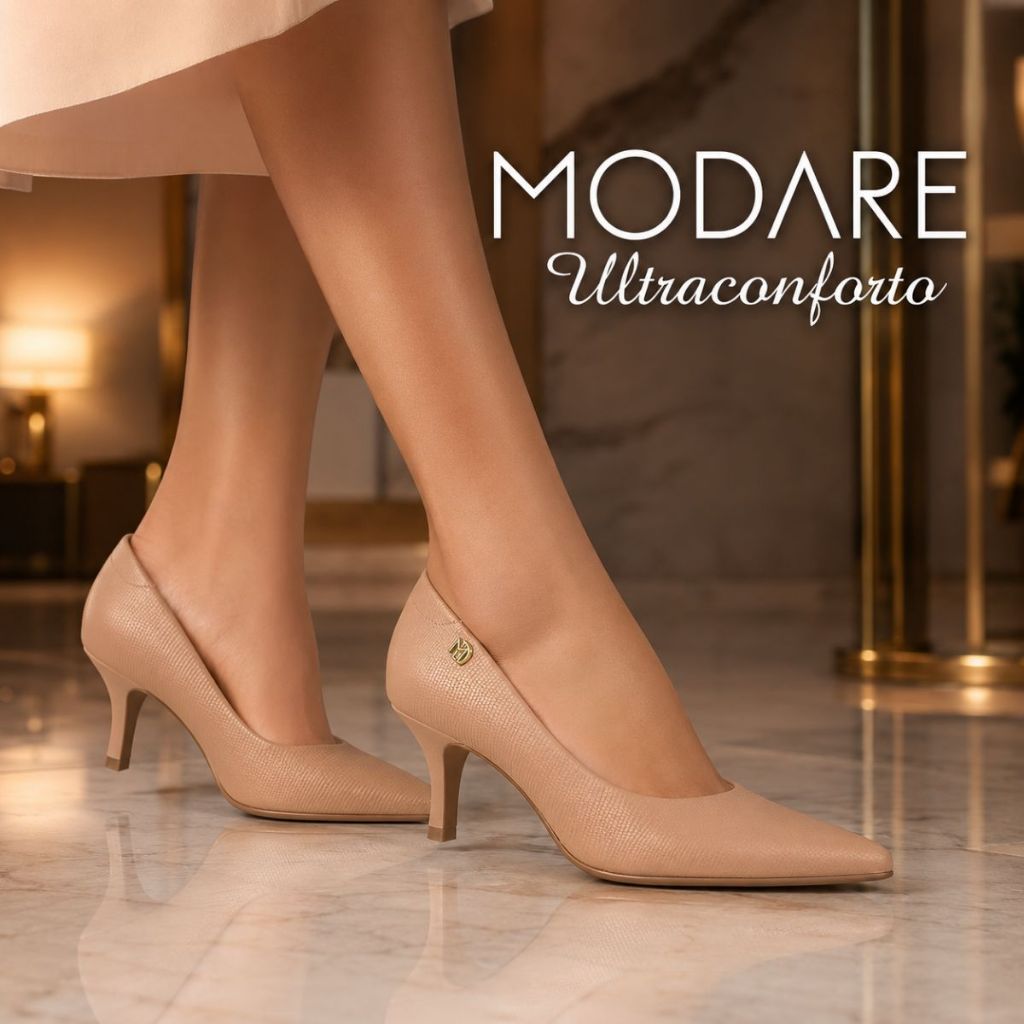 Scarpin Modare Feminino Salto Fino Stiletto Casual Moderno Escritório Ultraconforto Original
