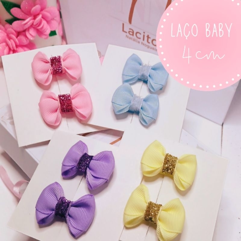 Laço baby/ kit 8 unidade na prezilha/ laço para bebê