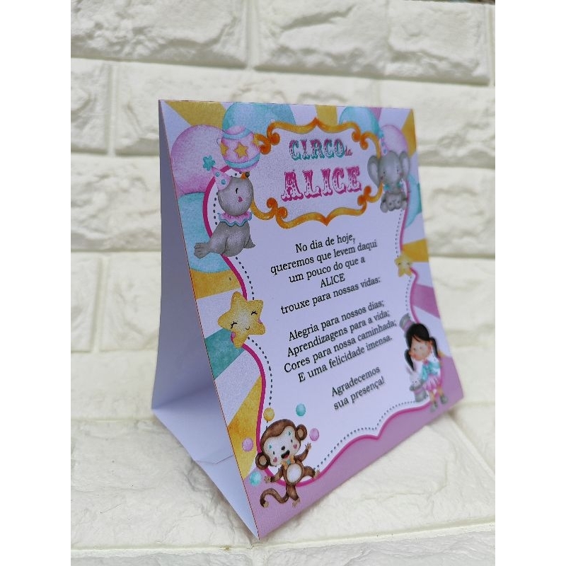 Kit Plaquinha de Agradecimento - Centro de mesa - Personalizado - Lembrancinha - Festa - Aniversário - Decoração.