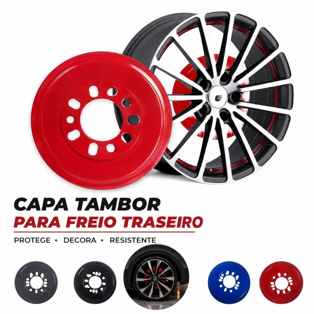 Capa Freio Pinça Tambor Discoo Freio 1 Par Universal Roda Traseira