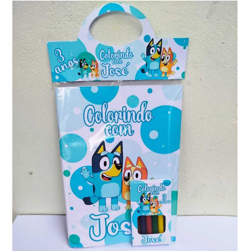 Livro/Revistinha de Colorir com Giz de Cera Personalizado para Aniversário, Festas, Lembrancinhas, Kiit Colorir