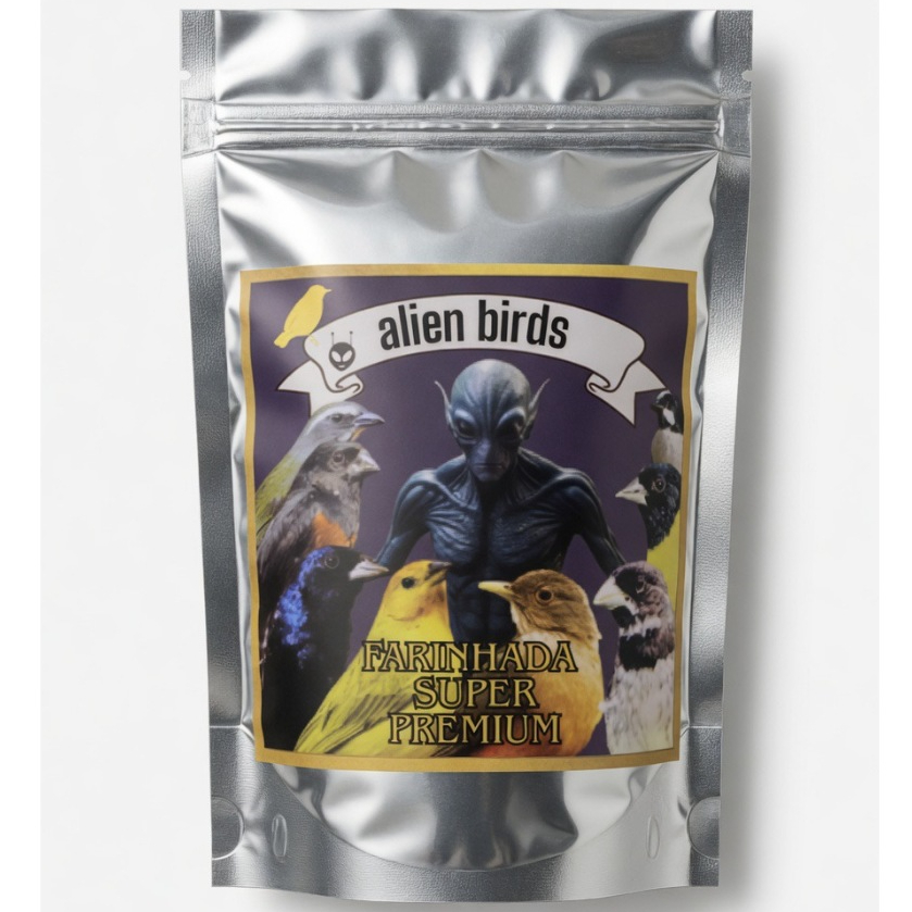 Farinhada Alien Birds 200g Alimento Completo Seca Ou Úmida Para Aves E Pássaros Geral