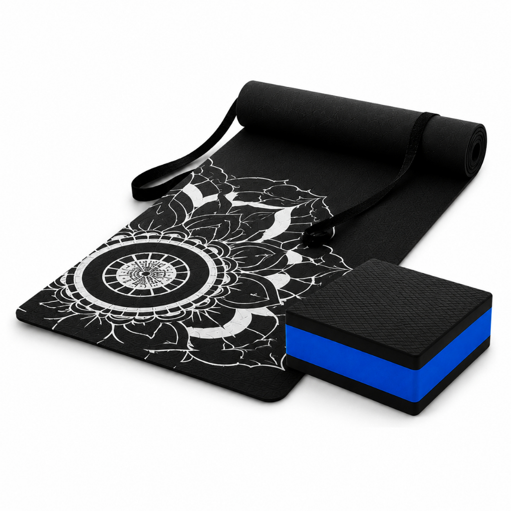 Kit Step EVA 30x30x10 Tapete Yoga 1mx50x5mm Exercícios Alongamento Academia Pilates Treino Funcional