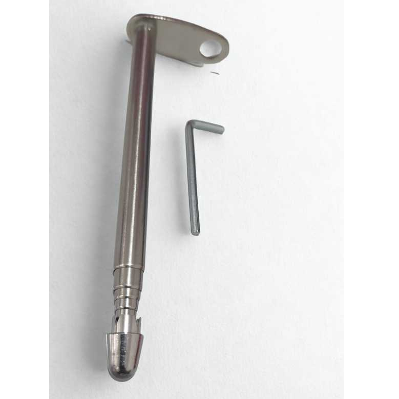 ANTENA CORTA PIPA UNIVERSAL MOTO GUIDAO RETRATIL CM65 CROMADA — imagem 2 de 2