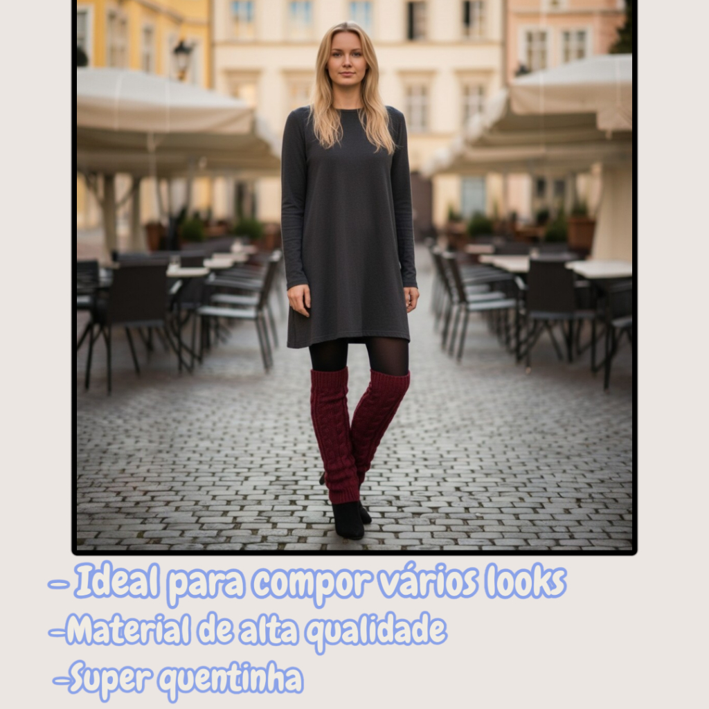Polaina Inverno Esportiva Frio Lã Moda Fitness Academia Feminina