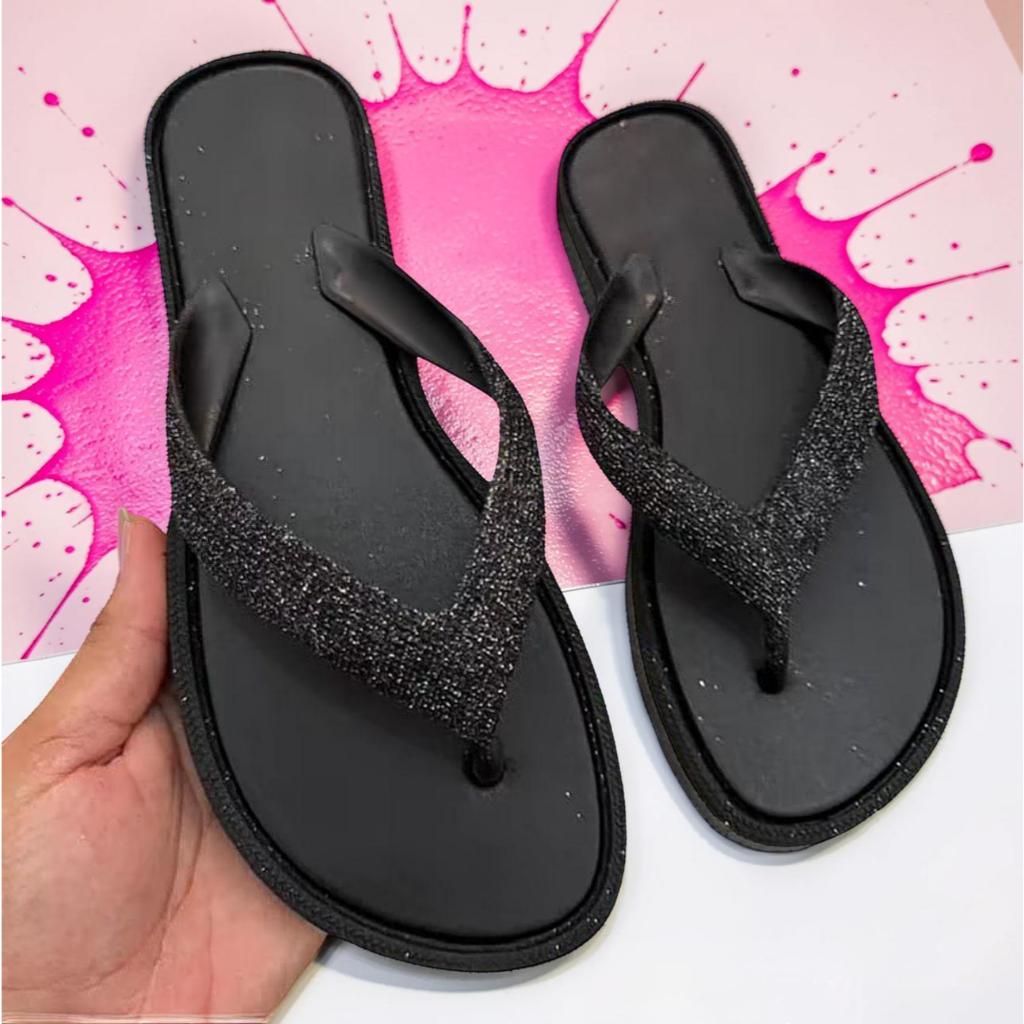 Chinelo Duda Feminino Leve e Brilhoso com Tira Fina - Achadinhos by mila