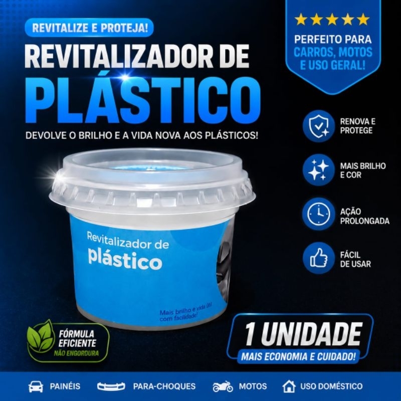 Revitalizador Cera Restauradora para plástico Restaura a cor novamente com brilho