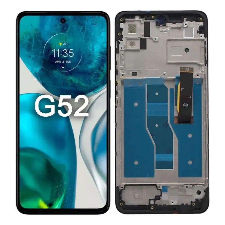 Tela LCD Compatível Moto G52 XT2221 Com Aro Pronta Instalação