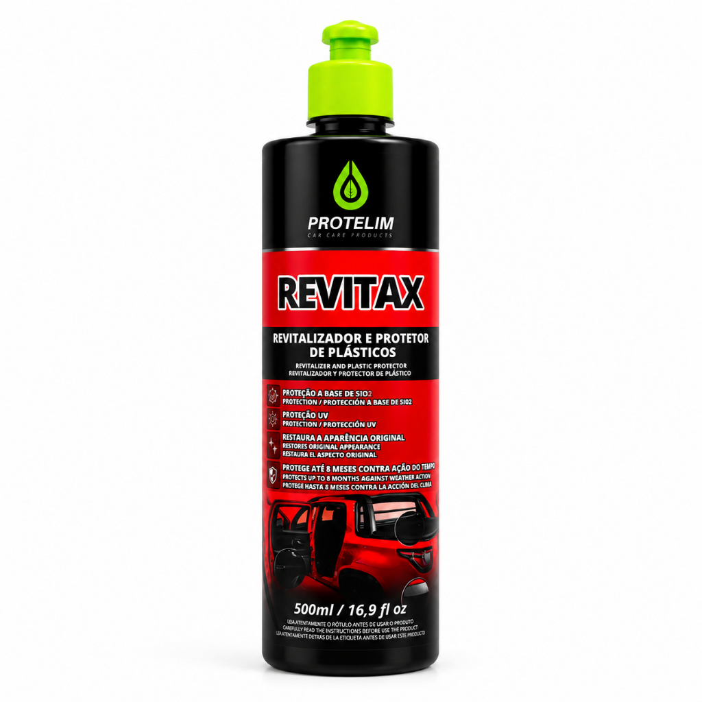 Revitax Protelim 500ml Revitalizador Protetor De Plasticos