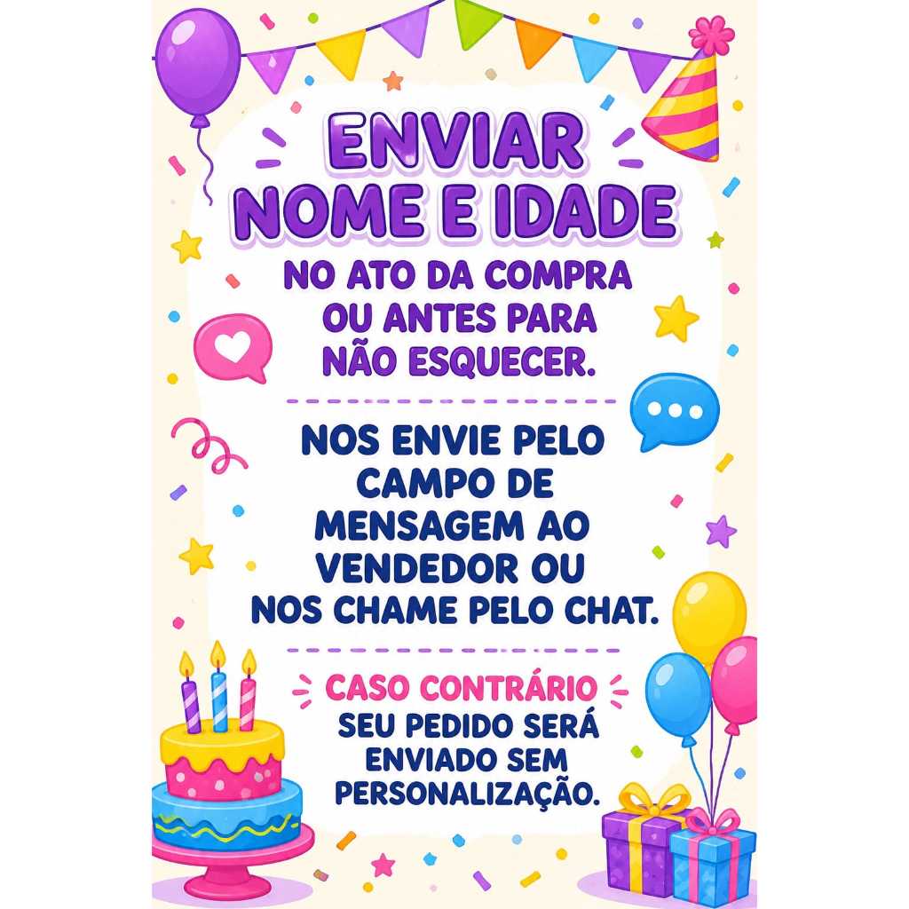 Centro de Mesa Mundo Bita Personalizado Com Nome e Idade (Selecione a quantidade desejada) — imagem 2 de 2