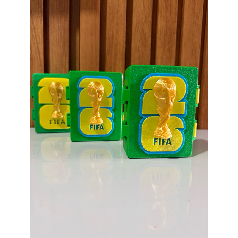 PORTA FIGURINHAS  PARA FIGURINHA CAIXA PORTA FIGURINHAS ALBUM COPA DO MUNDO 2026 MALETA PARA FIGURINHA TAÇA