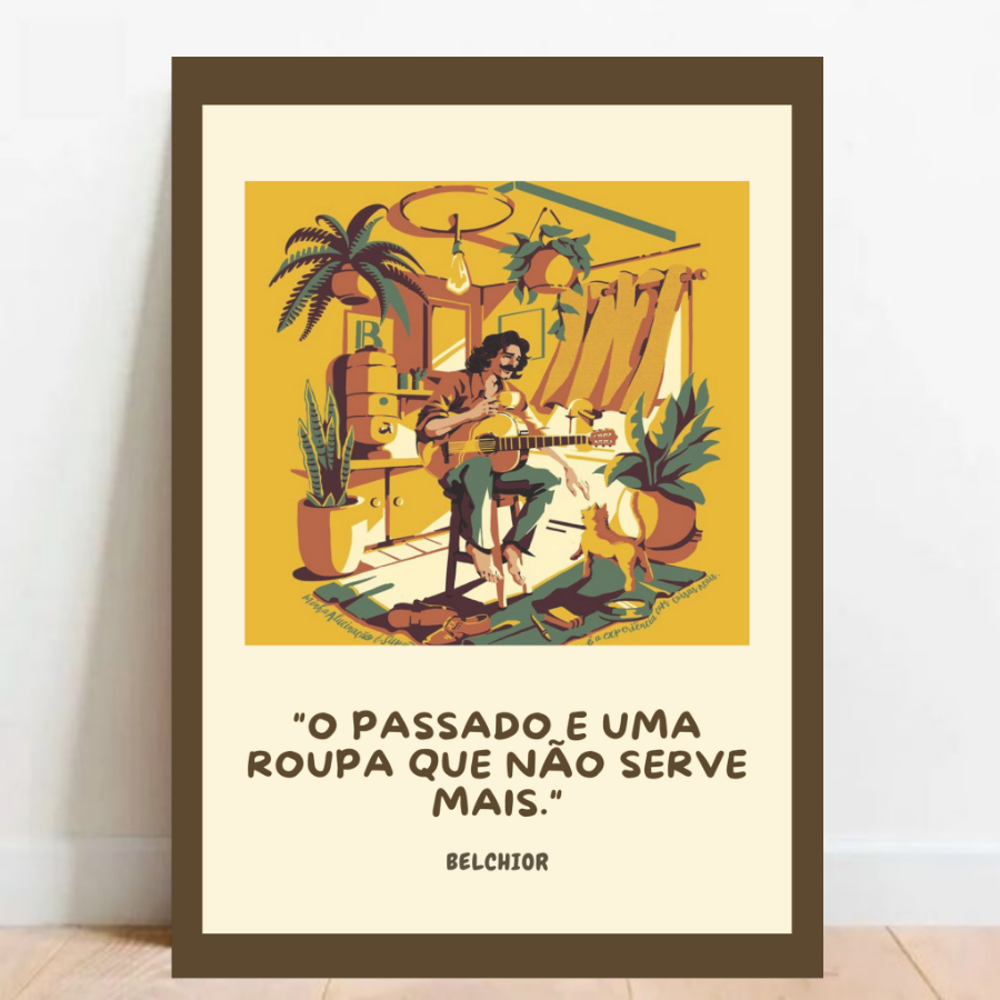Quadro Placa Decorativa Belchior MPB Rock Musica e decoração ArtemQuadros 24