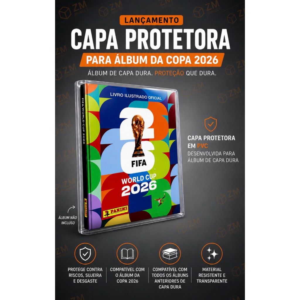 Capa Protetora Álbum CAPA DURA Copa do Mundo 2026