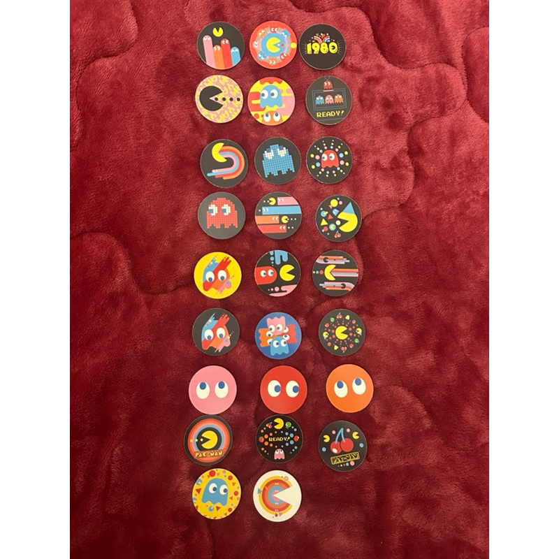 Lote com 26 tazos PacMan