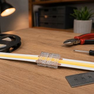 Conector 8mm para Fita LED COB Sem Solda Emenda Reta ou Rabicho Fácil Instalação Kit 5 e 10