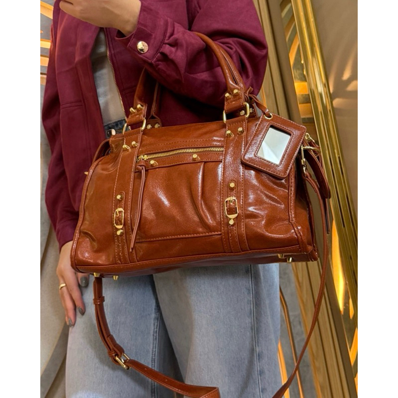 Bolsa Feminina Rosa Amora Tendência Luxuosa Alça de Mão e Transversal