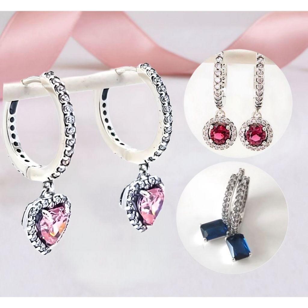 Brinco Argola Brilhante com Pendente em Prata925 e Zirconias Coloridas