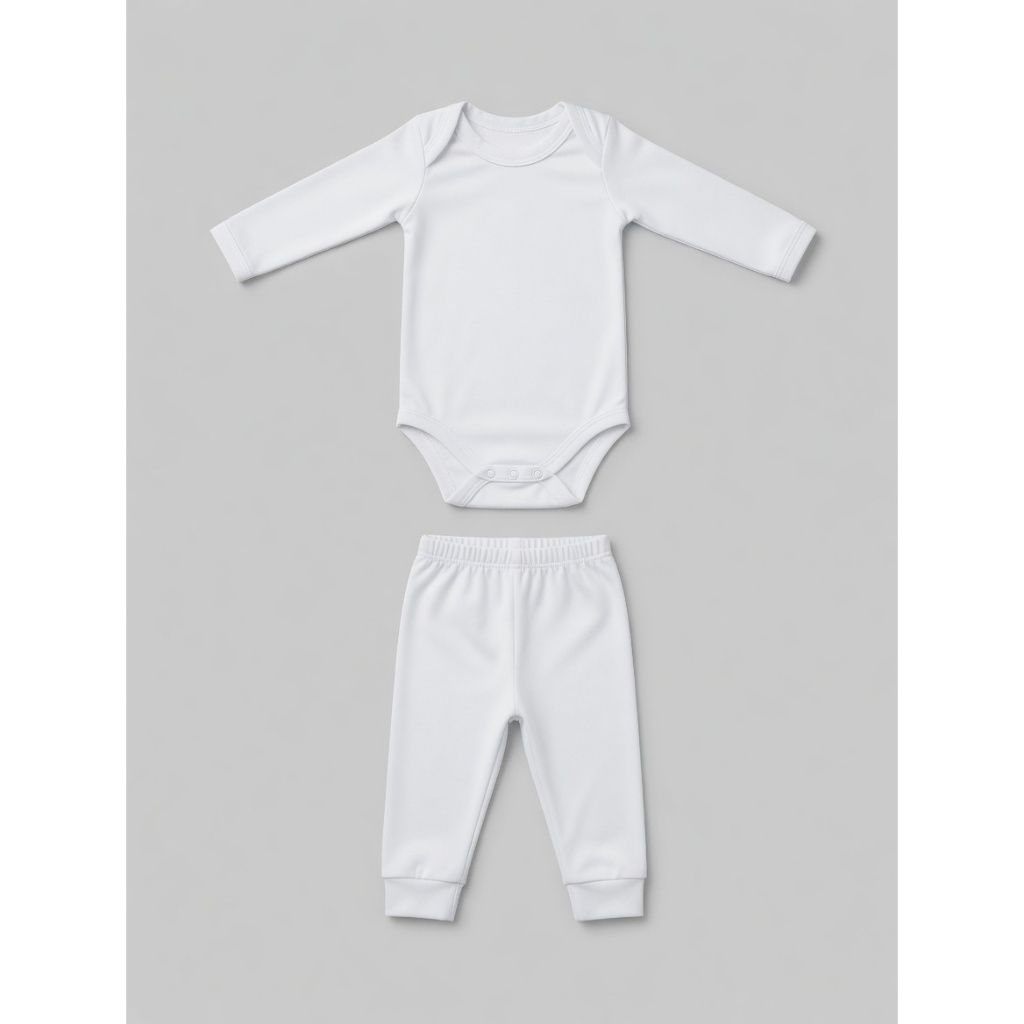 Conjunto Body Térmico Bebê Manga Longa Inverno Body e Calça Infantil
