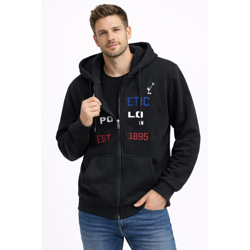 Jaqueta moleton polo forrada masculino