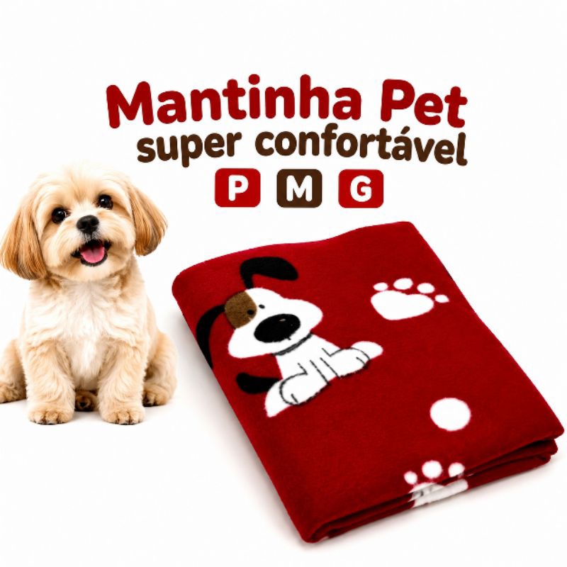 Manta Pet Cobertor Pet Soft Artesanal Manta Cachorro Gato Macia Quentinha Tamanho P M G  OFERTA Promoção