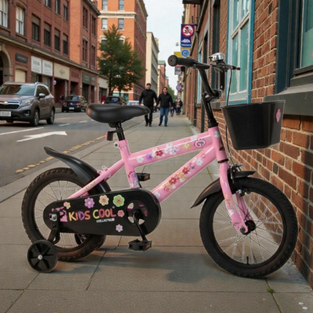 Bicicleta Infantil Brinquedo ARO 12 e ARO 14 Equipamento Esportivo Ar Livre Rosa