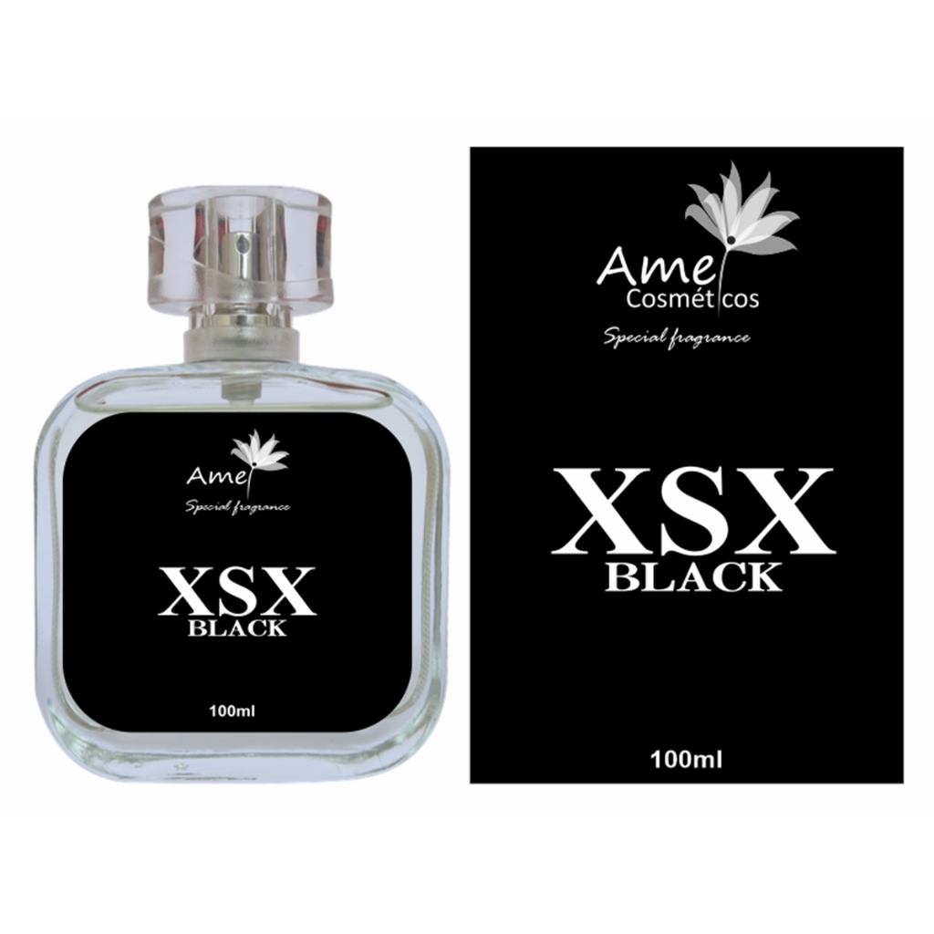 Perfume Masculino Xsx Black Amei Cosméticos 100ml Marcante Alta Fixação