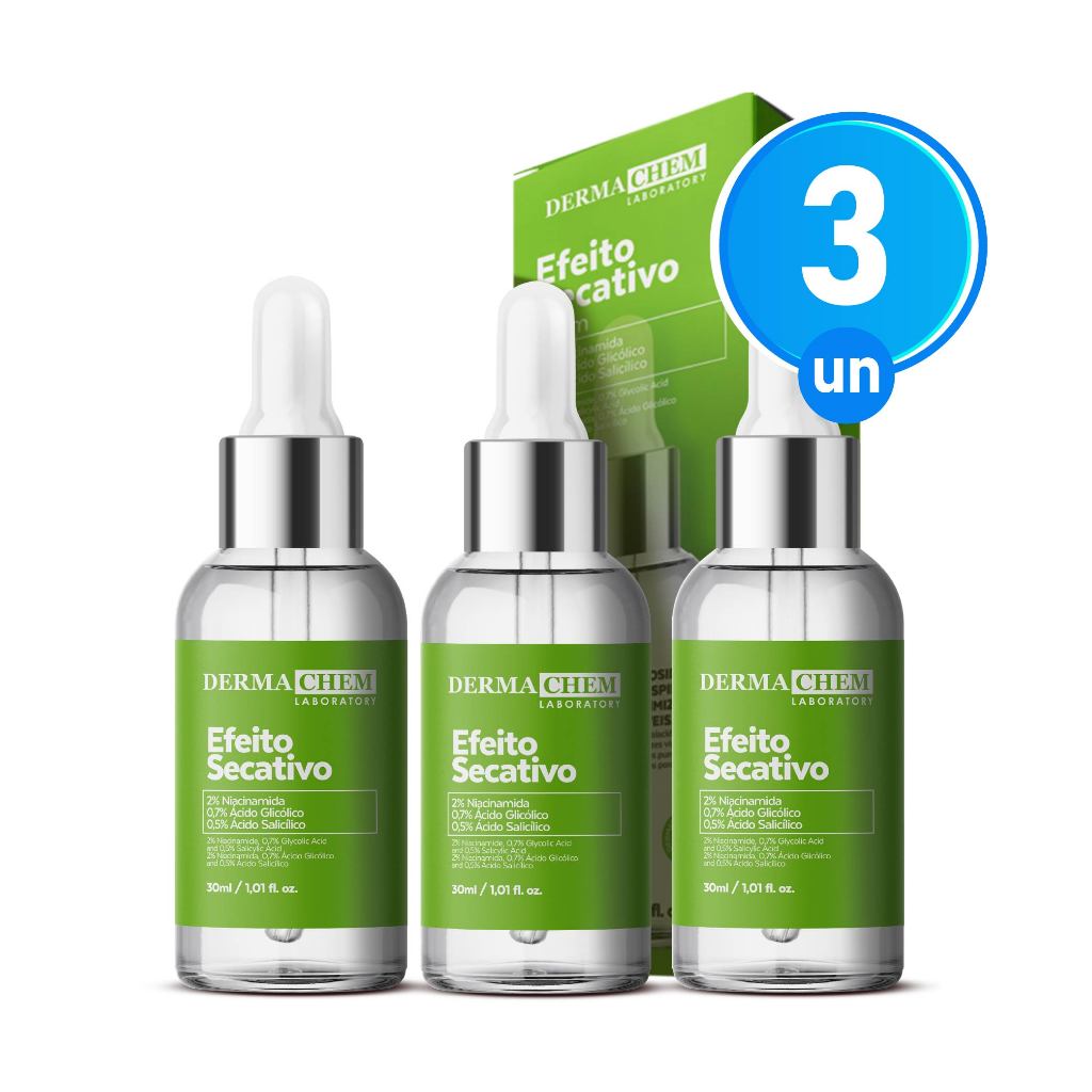 Kit 3 Sérum Efeito Secativo 30ml Dermachem