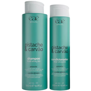 Kit Shampoo & Condicionador Ultra Hidratante Capilar Pistache & Carvão Ativado