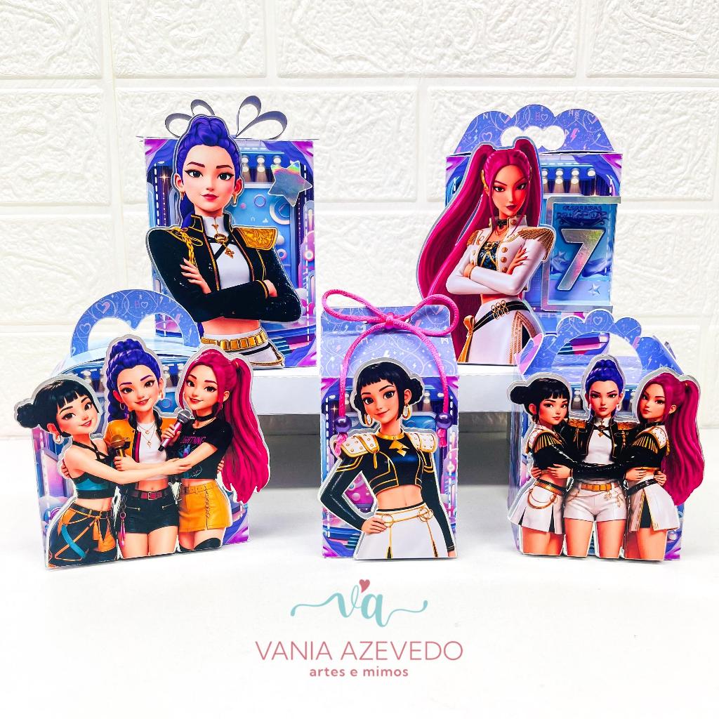 Kit Festa Guerreiras do K-Pop Personalizados I Lembrancinhas I Festas I Caixinhas Guerreiras do K-Pop I Aniversários