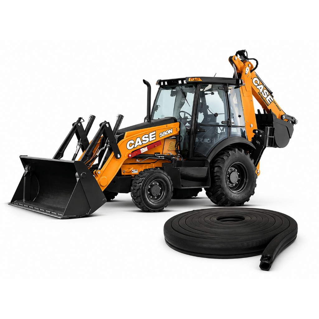 Borracha Vidro Traseiro Retroescavadeira Case 580m/580n
