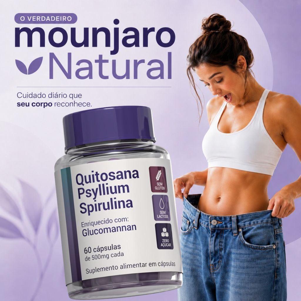 Psyllium + Glucomannan + Quitosana + Spirulina - Ação Termogênica