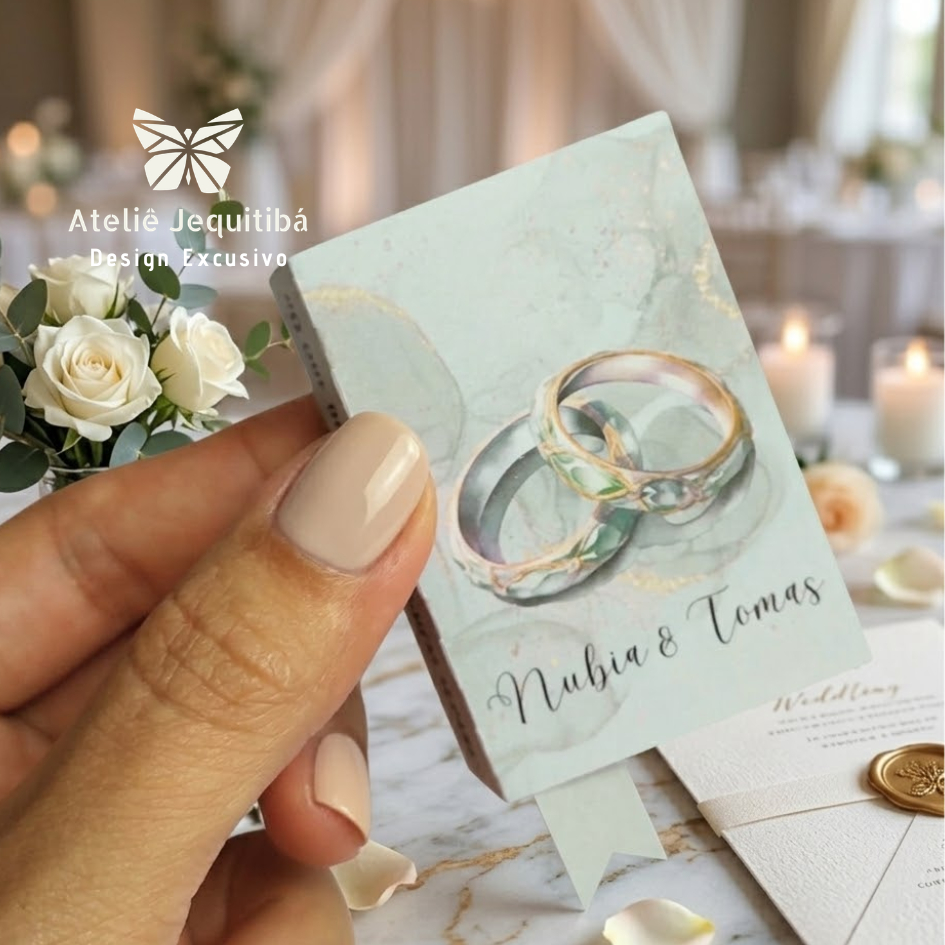 Mini Bíblia Personalizada para Casamento e Noivado | Lembrancinha Evangélica PEGUE E MONTE