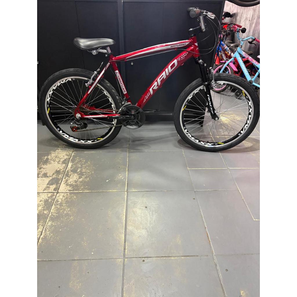 Bicicleta Aro 24 21 Marchas – Rodas Vmax, Cubo Roletado, Suspensão, Freio Alumínio – VERMELHA