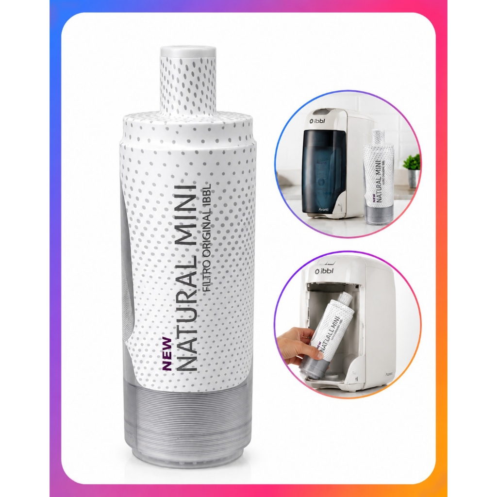 Refil Natural Mini Avanti e Mio Filtro Para Purificador Água IBBL Original